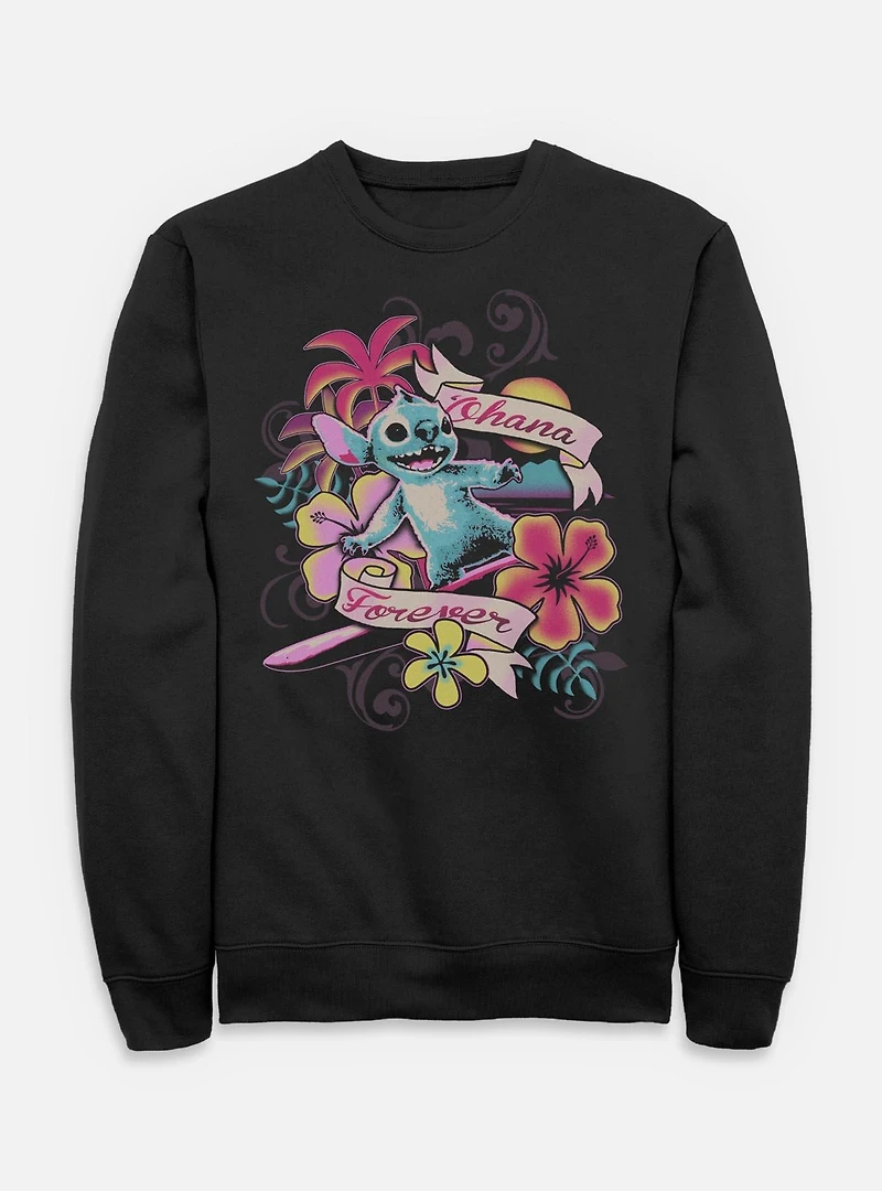 Disney Lilo & Stitch Surf Ohana Forever Sweatshirt BoxLunch Exclusive