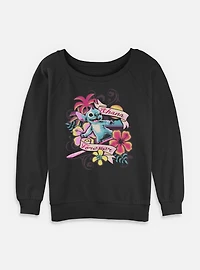 Disney Lilo & Stitch Surf Ohana Forever Womens Slouchy Sweatshirt BoxLunch Exclusive