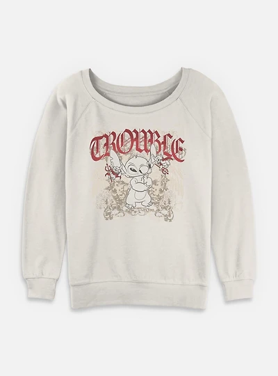 Disney Lilo & Stitch Total Trouble Womens Slouchy Sweatshirt BoxLunch Exclusive