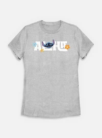 Disney Lilo & Stitch Live Action Aloha Face Womens T-Shirt