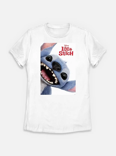 Disney Lilo & Stitch Live Action Face Poster Womens T-Shirt