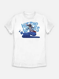 Disney Lilo & Stitch Live Action Hit The Waves Womens T-Shirt
