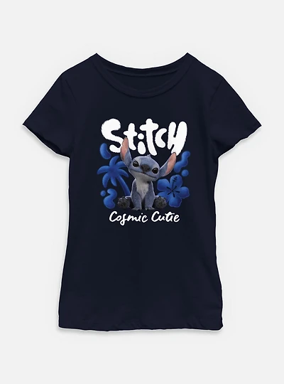 Disney Lilo & Stitch Live Action Cosmic Cutie Youth Girls T-Shirt