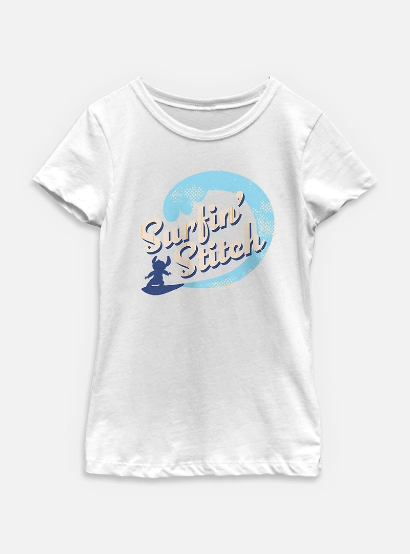 Disney Lilo & Stitch Live Action Surfing Youth Girls T-Shirt