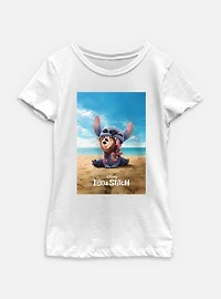Disney Lilo & Stitch Live Action Beach Poster Youth Girls T-Shirt