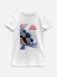 Disney Lilo & Stitch Live Action Face Poster Youth Girls T-Shirt