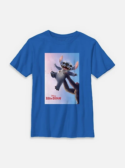 Disney Lilo & Stitch Live Action And Rafiki Poster Youth T-Shirt