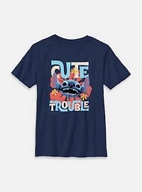 Disney Lilo & Stitch Live Action Cute Trouble Youth T-Shirt