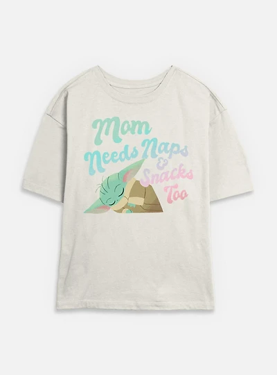 Star Wars The Mandalorian Mom Needs Naps And Snacks Too Womens Skimmer T-Shirt