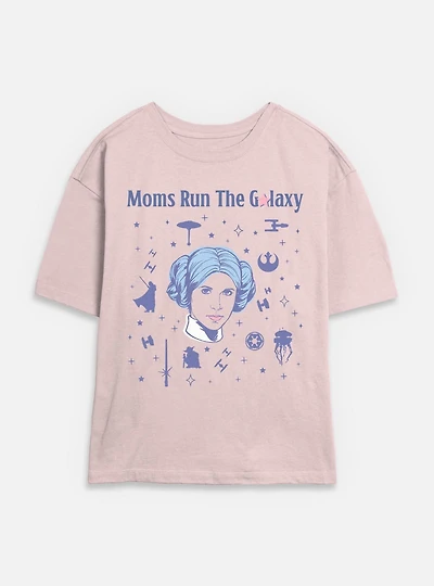 Star Wars Moms Run The Galaxy Womens Skimmer T-Shirt