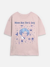 Star Wars Moms Run The Galaxy Womens Skimmer T-Shirt