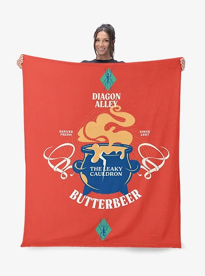 Harry Potter Leaky Cauldron 60x80" Silk Touch Throw Blanket