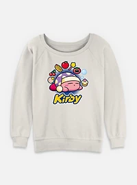 Nintendo Kirby Food Dreams Womens Slouchy Sweatshirt
