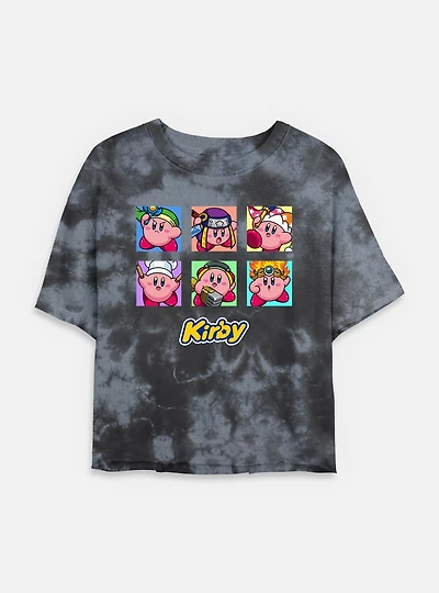 Nintendo Kirby Costumes Tie-Dye Womens Crop T-Shirt