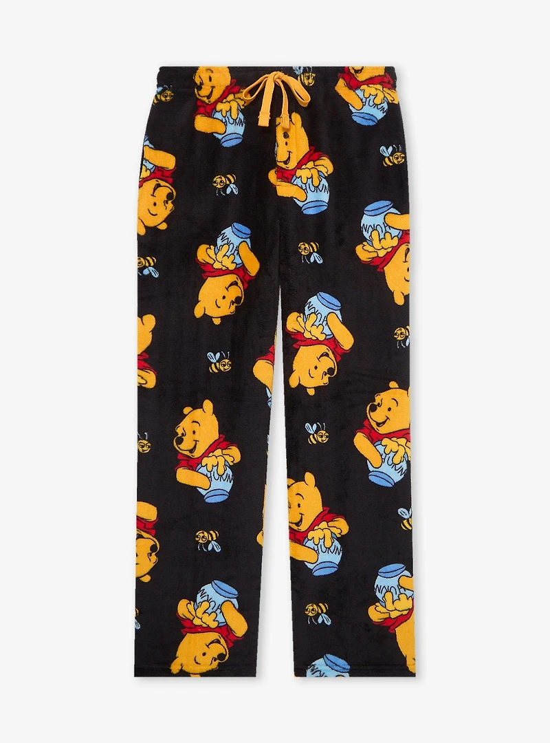 Disney Winnie the Pooh Hunny Pots Allover Print Plush Sleep Pants - BoxLunch Exclusive
