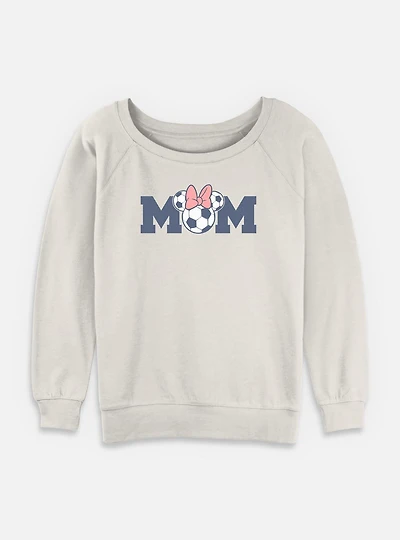 Disney Minnie Mouse Soccer Mom Womens Slouchy Sweatshirt