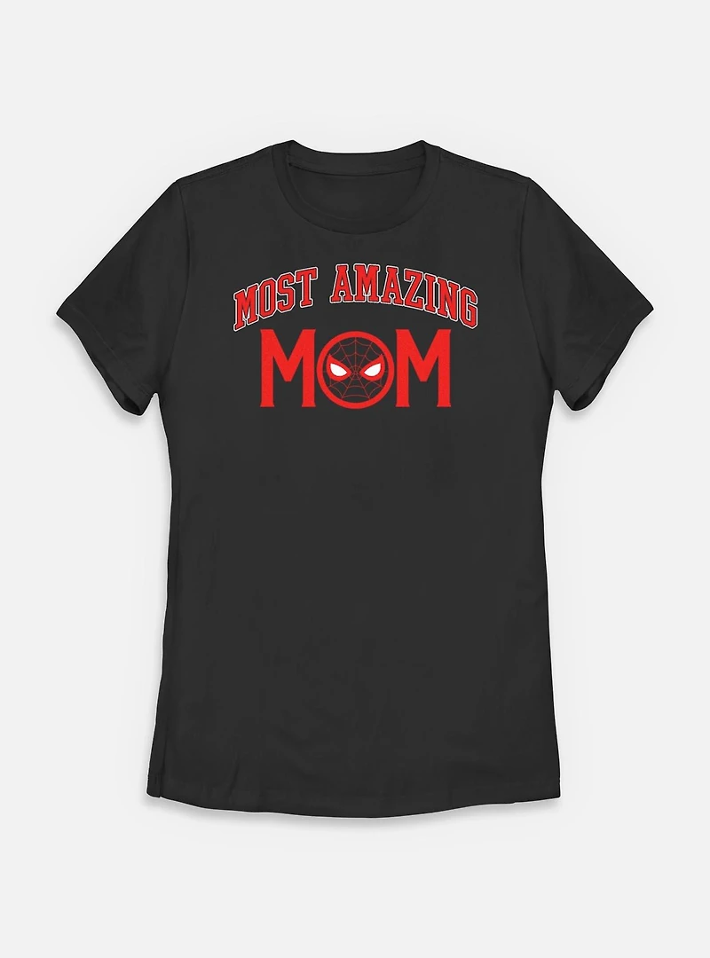 Marvel Spider-Man Most Amazing Collegiate Mom Womens T-Shirt