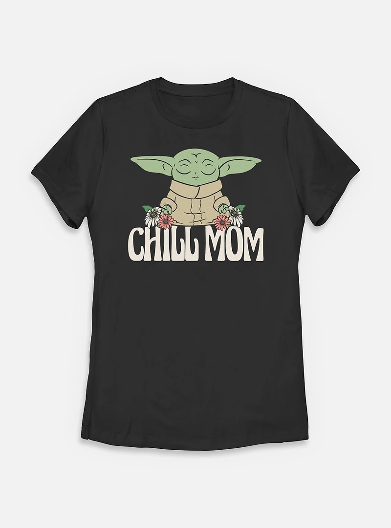 Star Wars The Mandalorian Chill Mom Womens T-Shirt