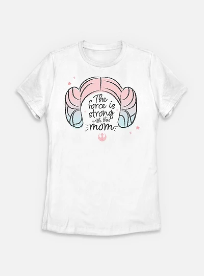 Star Wars The Force Is Strong With This Mom Womens T-Shirt