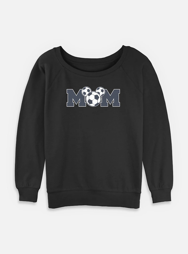 Disney Mickey Mouse Soccer Mom Womens Slouchy Sweatshirt