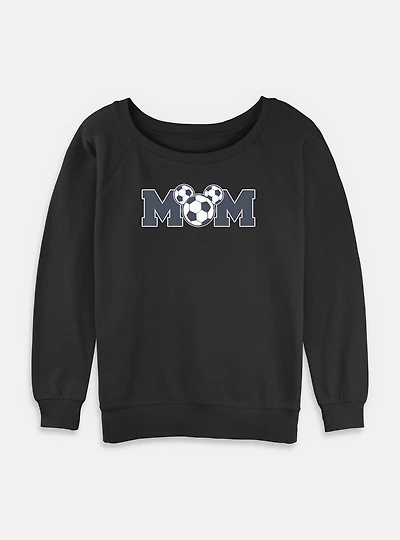Disney Mickey Mouse Soccer Mom Womens Slouchy Sweatshirt