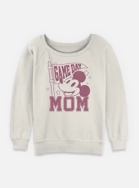 Disney Mickey Mouse Game Day Mom Womens Slouchy Sweatshirt