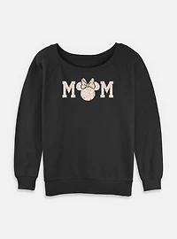 Disney Minnie Mouse Floral Mom Womens Slouchy Sweatshirt