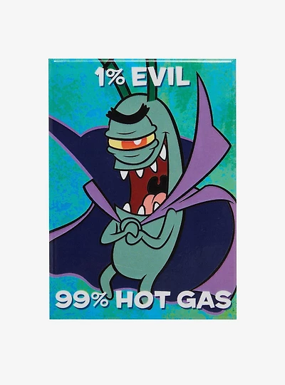 SpongeBob SquarePants Plankton 99% Hot Gas Flat Magnet