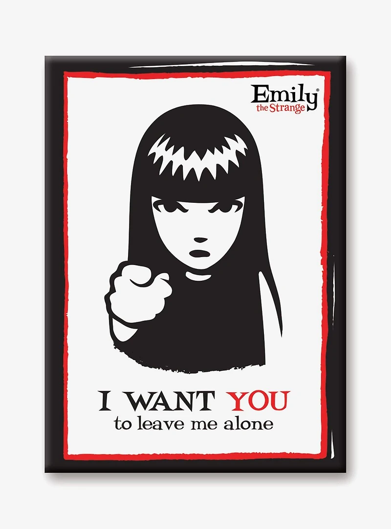 Emily the Strange Leave Me Alone Flat Magnet