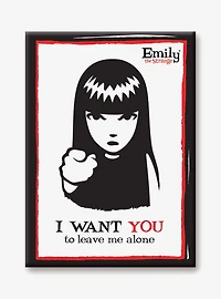 Emily the Strange Leave Me Alone Flat Magnet