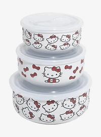 Sanrio Hello Kitty Allover Print Wax Resist Bowl & Lid Set