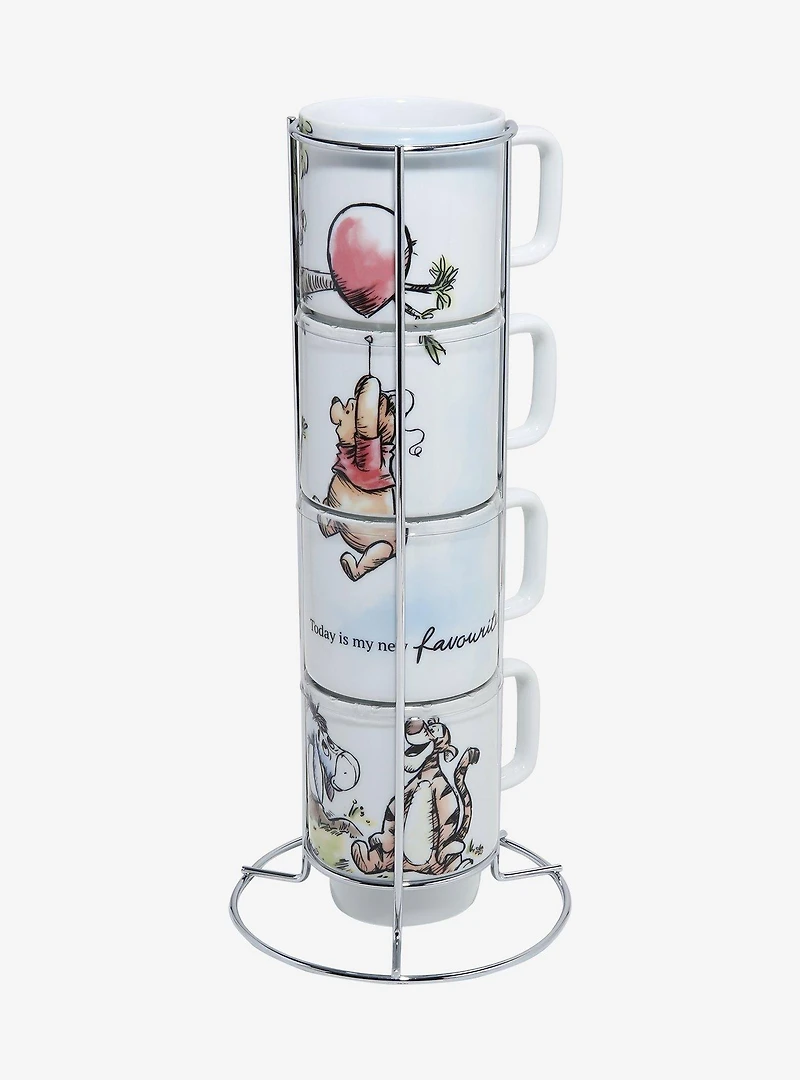 Disney Winnie the Pooh Illustrated Stacking Mug Set