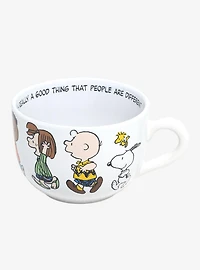Peanuts Characters Running Soup Mug