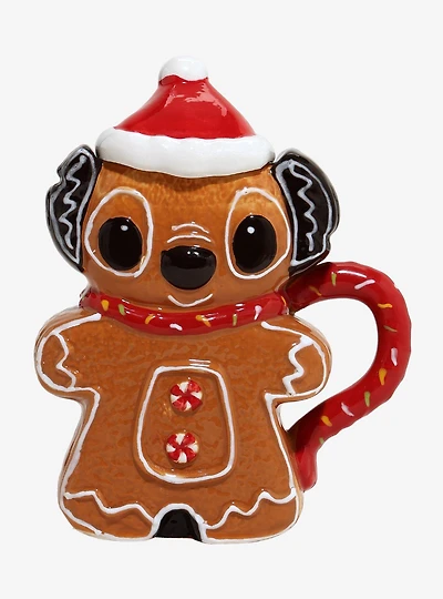 Disney Lilo & Stitch Gingerbread Stitch Figural Mug with Lid