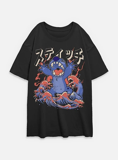 Disney Lilo & Stitch Kaiju Womens Oversized T-Shirt BoxLunch Exclusive