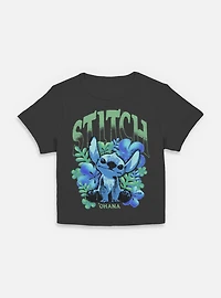 Disney Lilo & Stitch Dark Floral Womens Baby T-Shirt BoxLunch Exclusive