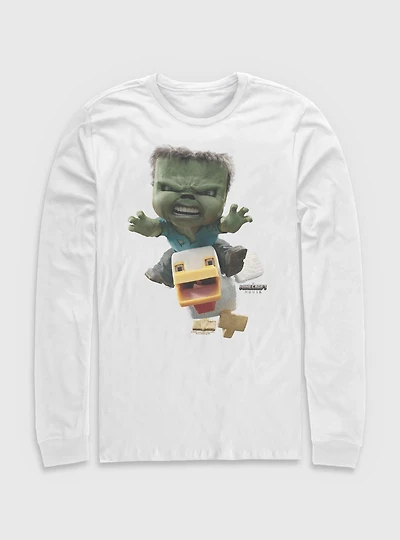 A Minecraft Movie Chicken Jockey Long Sleeve T-Shirt