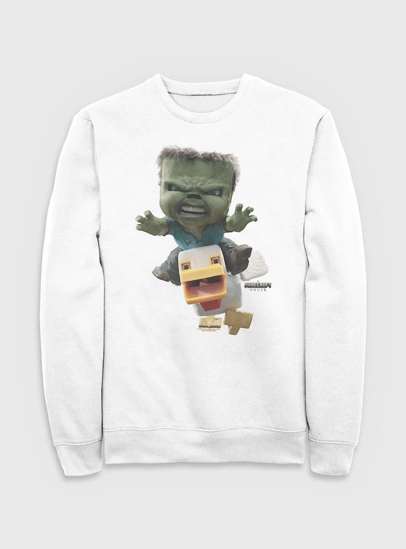 A Minecraft Movie Chicken Jockey Sweatshirt