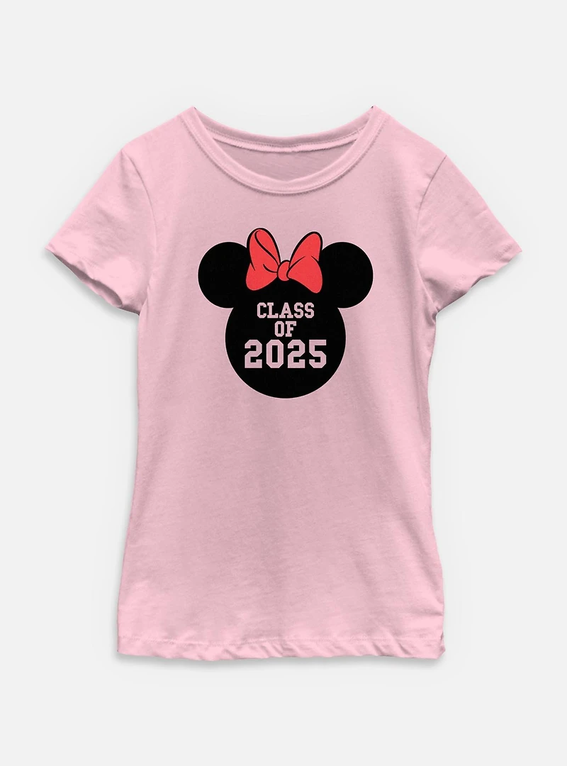 Disney Minnie Mouse Class Of 2025 Youth Girls T-Shirt