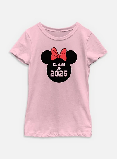 Disney Minnie Mouse Class Of 2025 Youth Girls T-Shirt