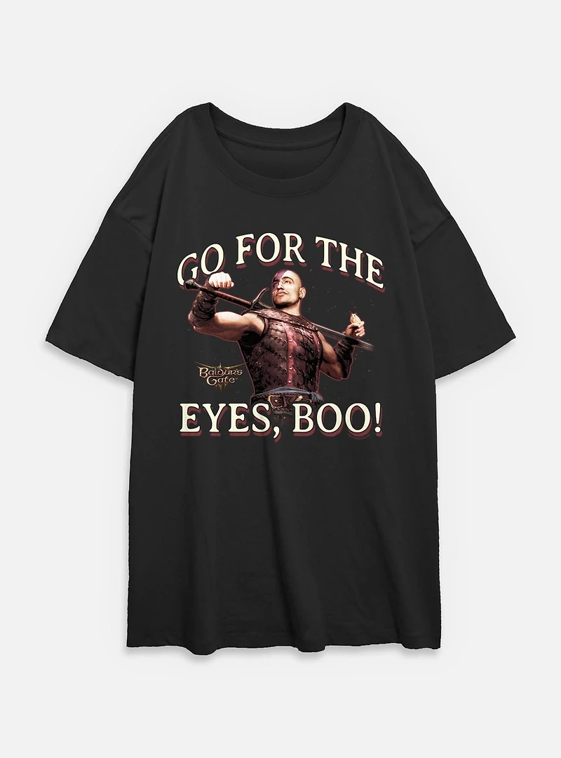 Dungeons & Dragons Go For The Eyes Womens Oversized T-Shirt