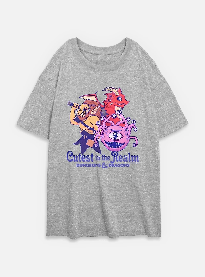 Dungeons & Dragons Cutest The Realm Womens Oversized T-Shirt