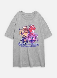 Dungeons & Dragons Cutest The Realm Womens Oversized T-Shirt