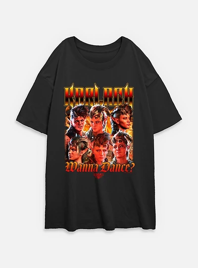 Dungeons & Dragons Karlach Wanna Dance Womens Oversized T-Shirt