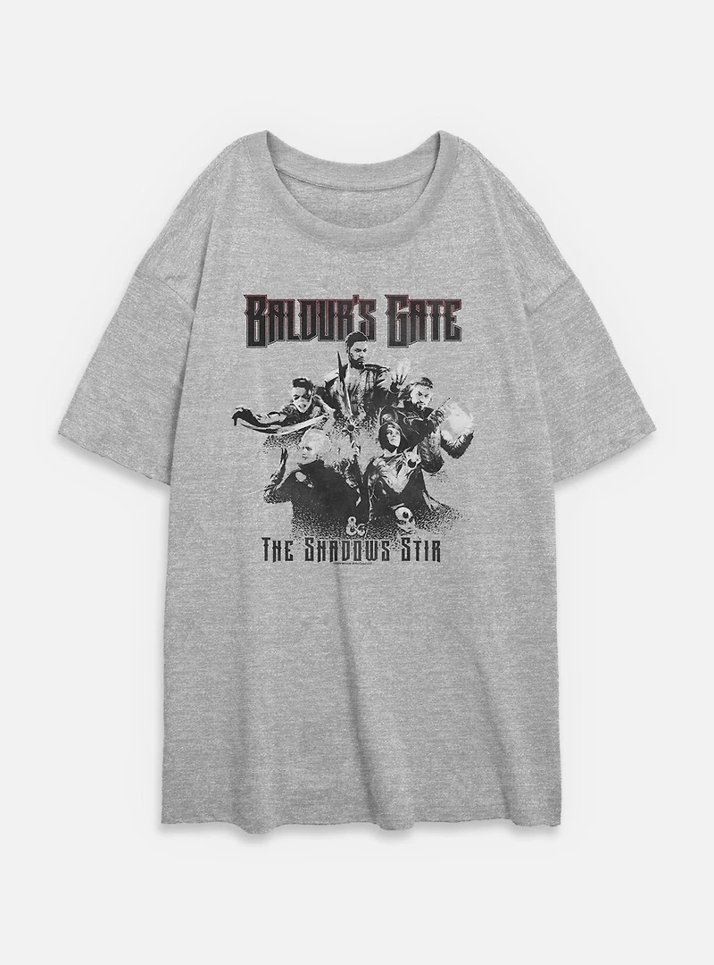 Dungeons & Dragons Baldurs Gate The Shadows Stir  Womens Oversized T-Shirt