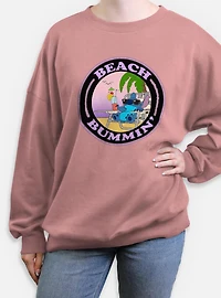 Disney Lilo & Stitch Beach Bummin' Womens Oversized Sweatshirt