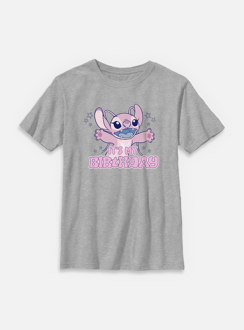 Disney Lilo & Stitch Angel It's My Birthday Youth T-Shirt