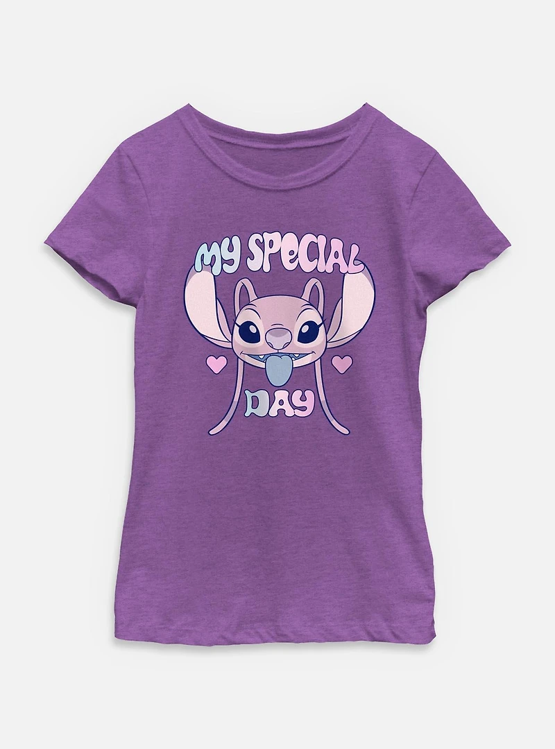 Disney Lilo & Stitch Angel My Special Day Youth Girls T-Shirt