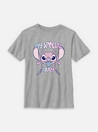 Disney Lilo & Stitch Angel My Special Day Youth T-Shirt