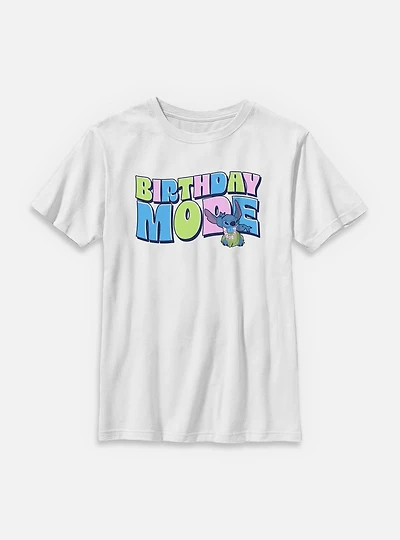 Disney Lilo & Stitch Birthday Mode Youth T-Shirt